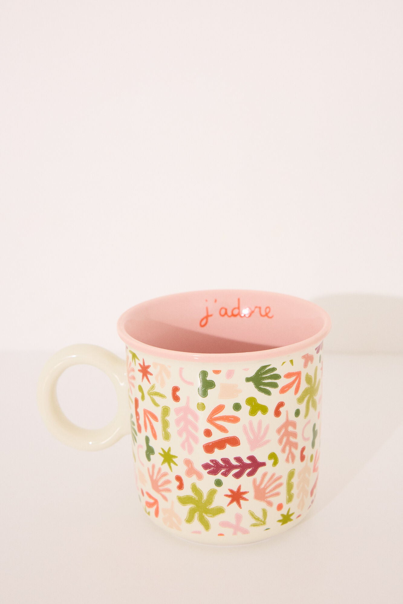 Set of 2 multicoloured ceramic cups