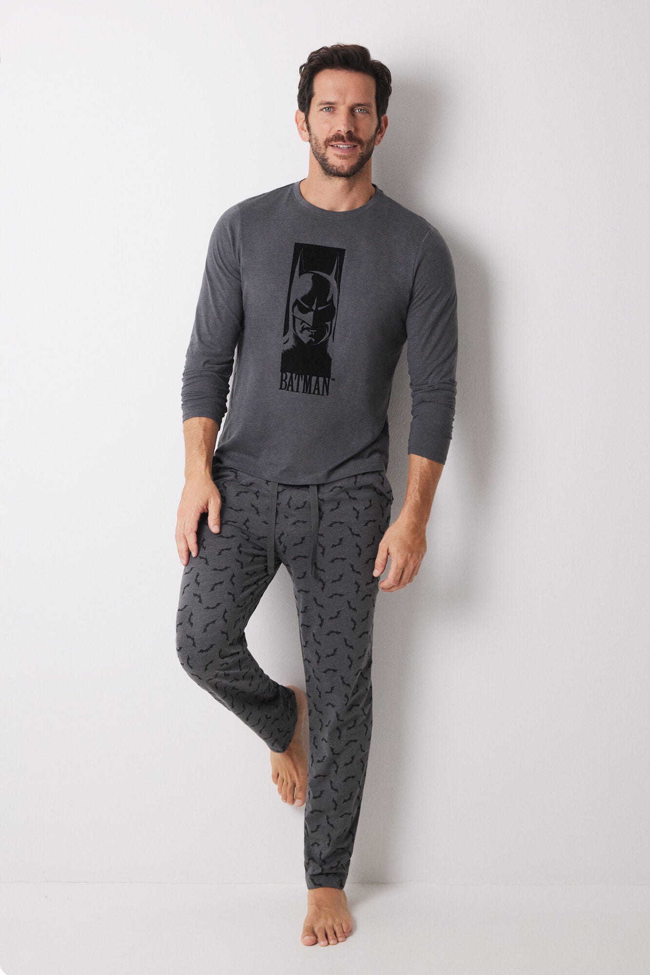 Men's long pajamas 100% cotton Batman