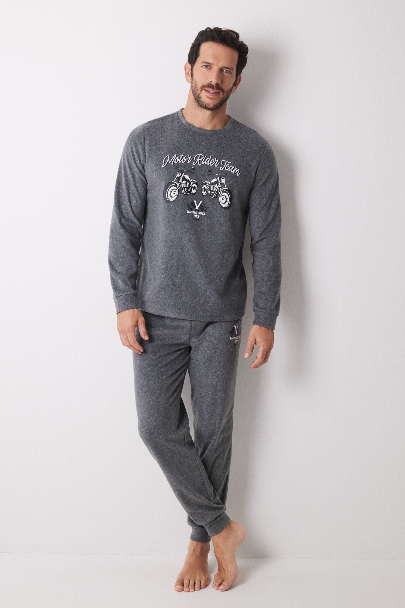 Men's long polar Riders pyjamas