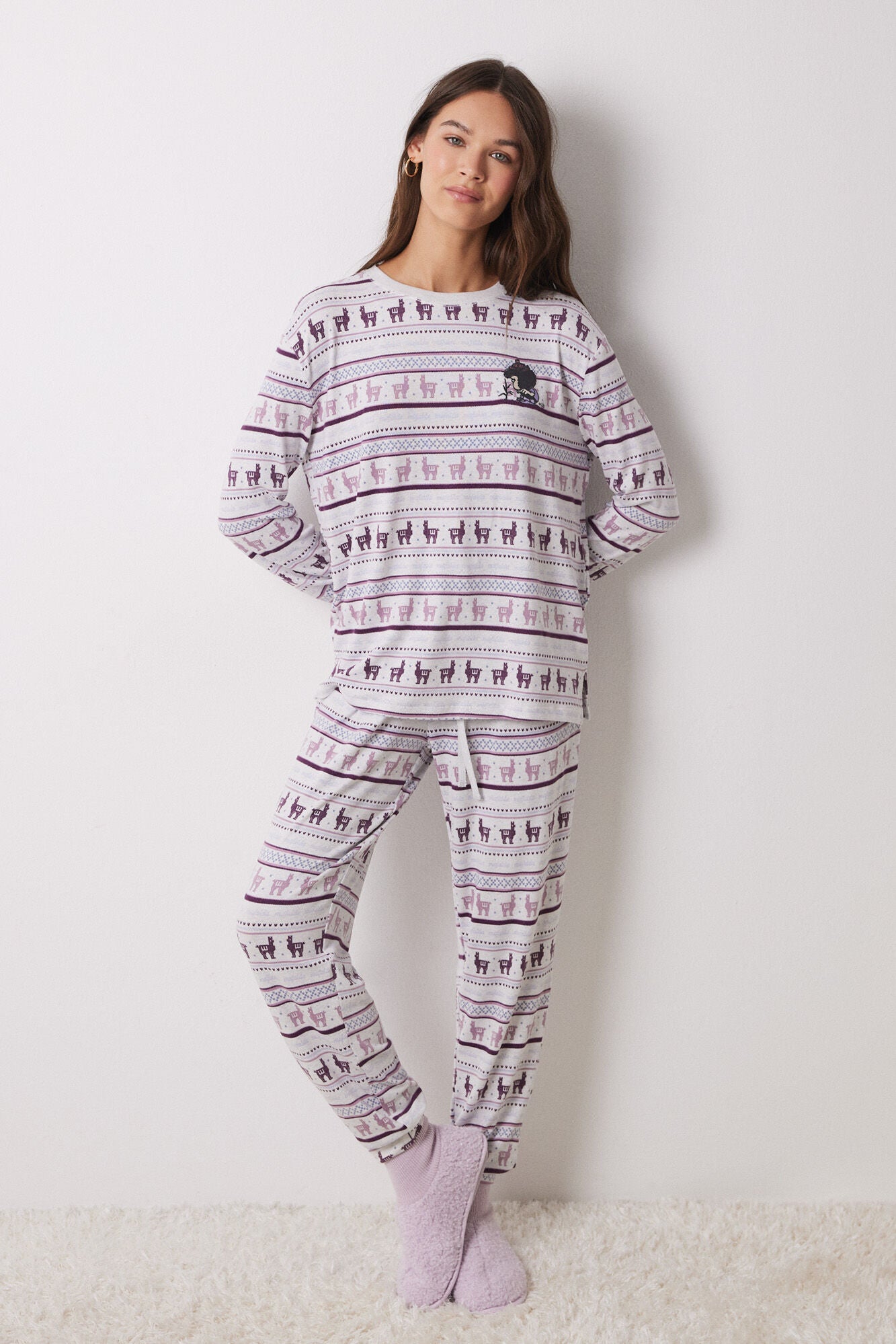 Mafalda super soft ribbed long pajamas