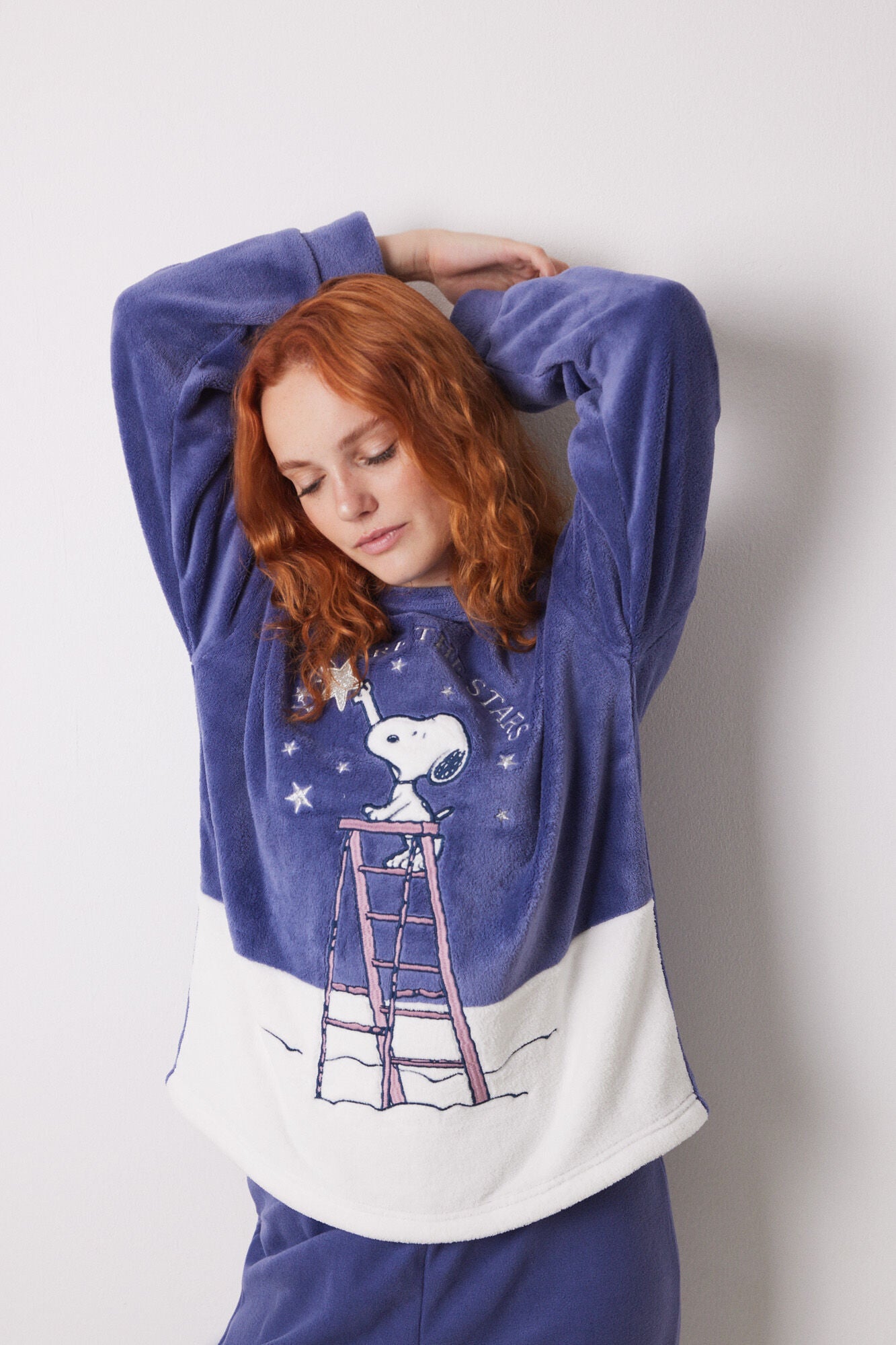 Long fleece Snoopy pyjamas