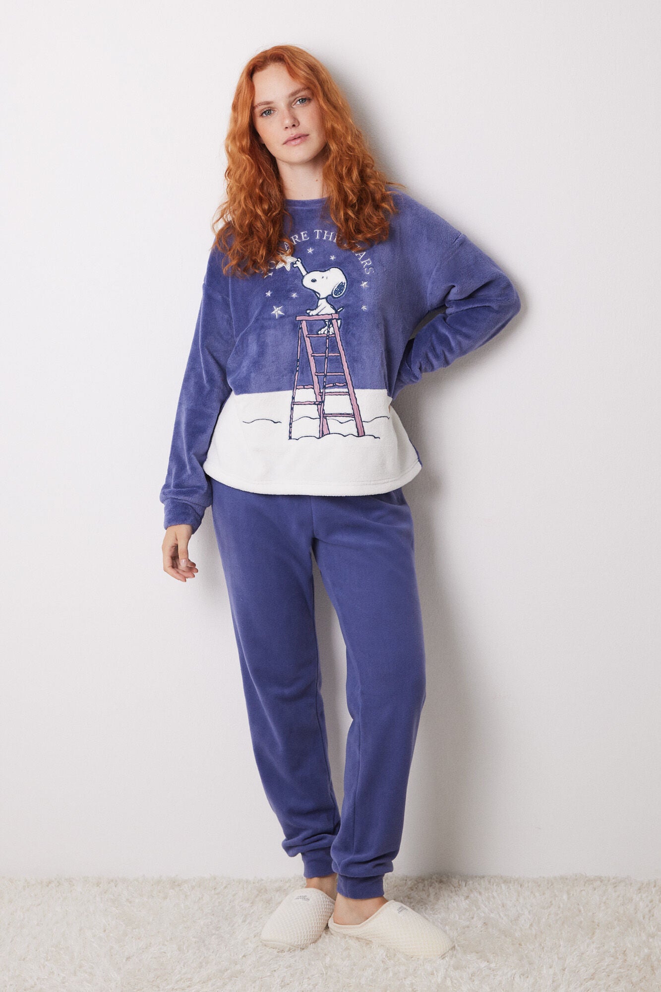 Long fleece Snoopy pyjamas