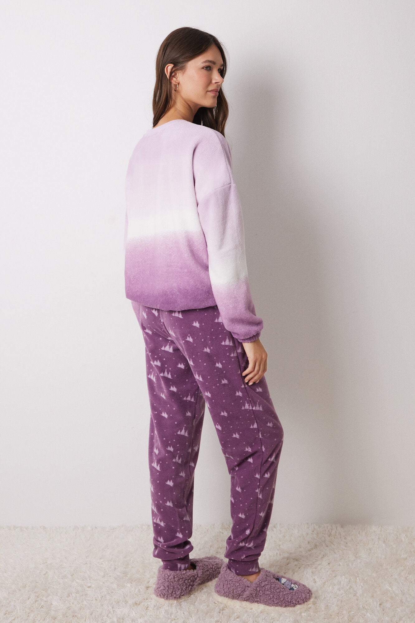 Snoopy gradient velvet long pajamas