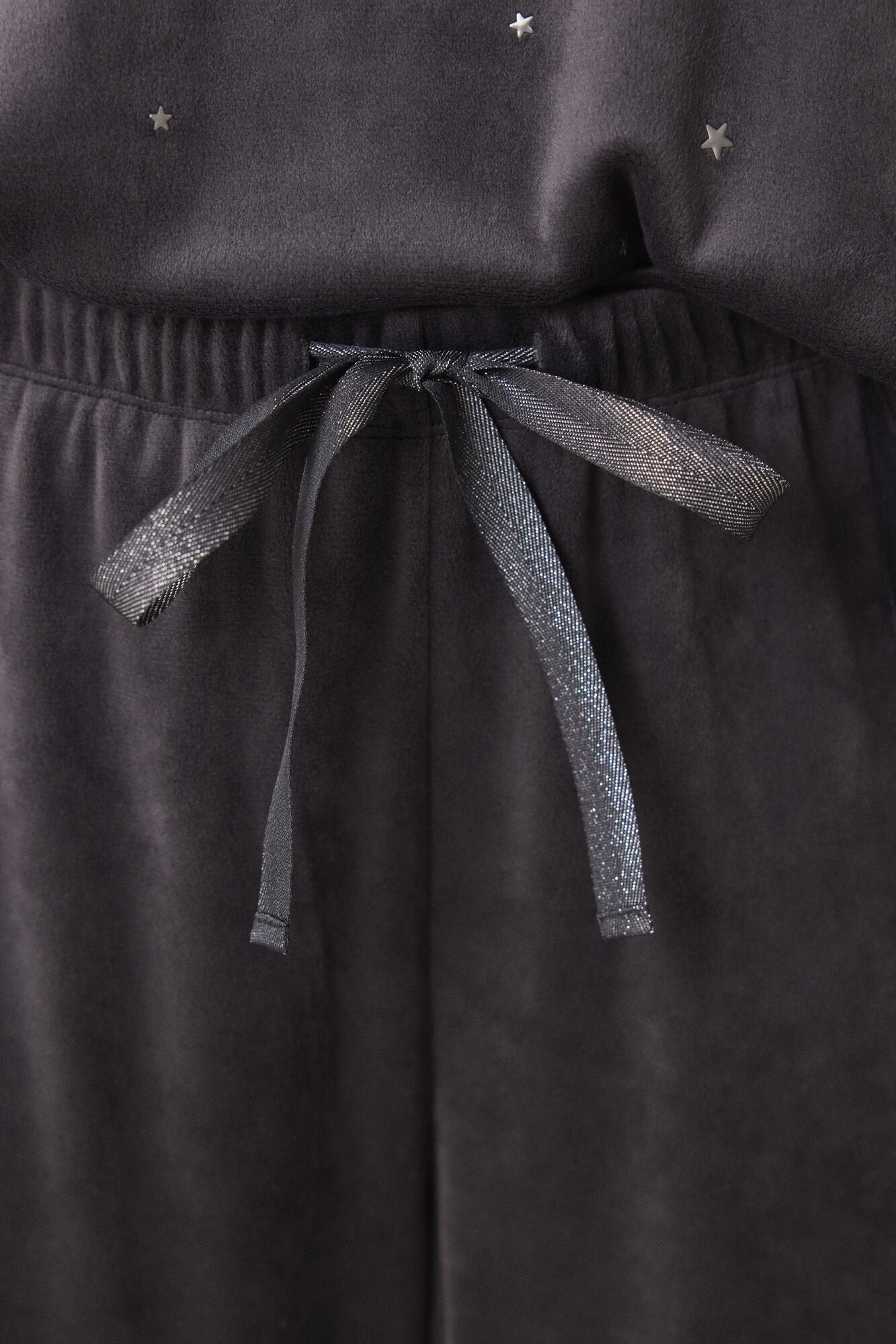 Long black velour pajamas