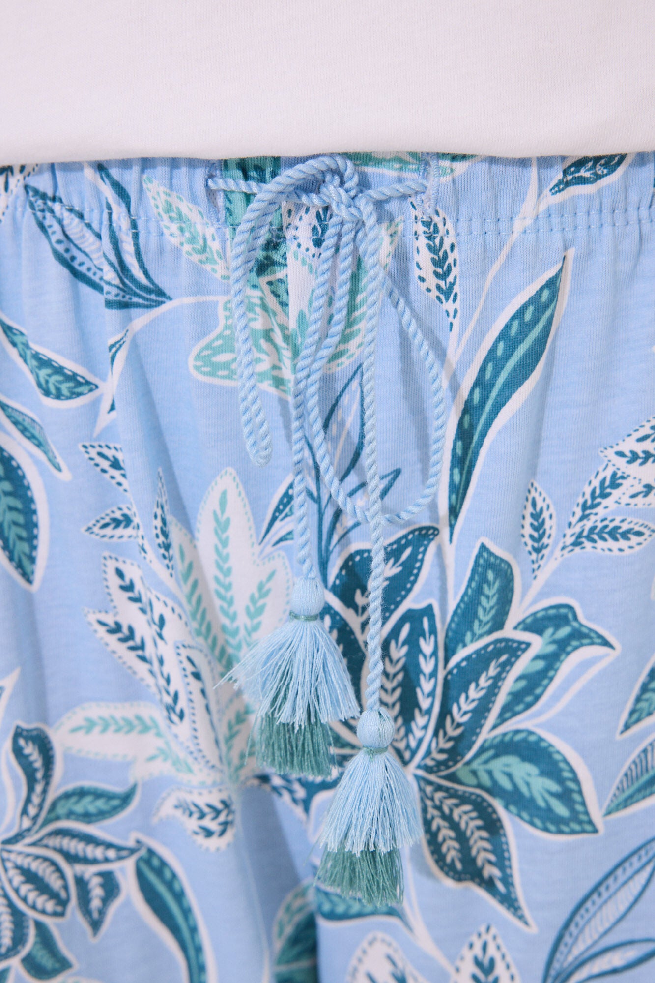 Capri pyjamas 100% cotton with floral print