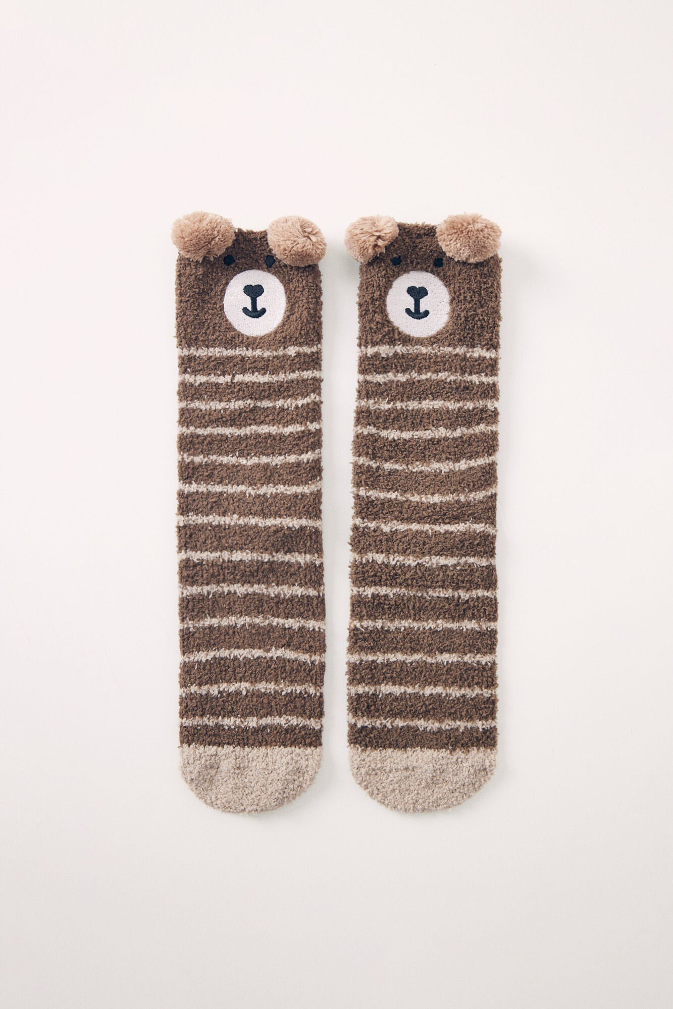 Brown bear fur socks