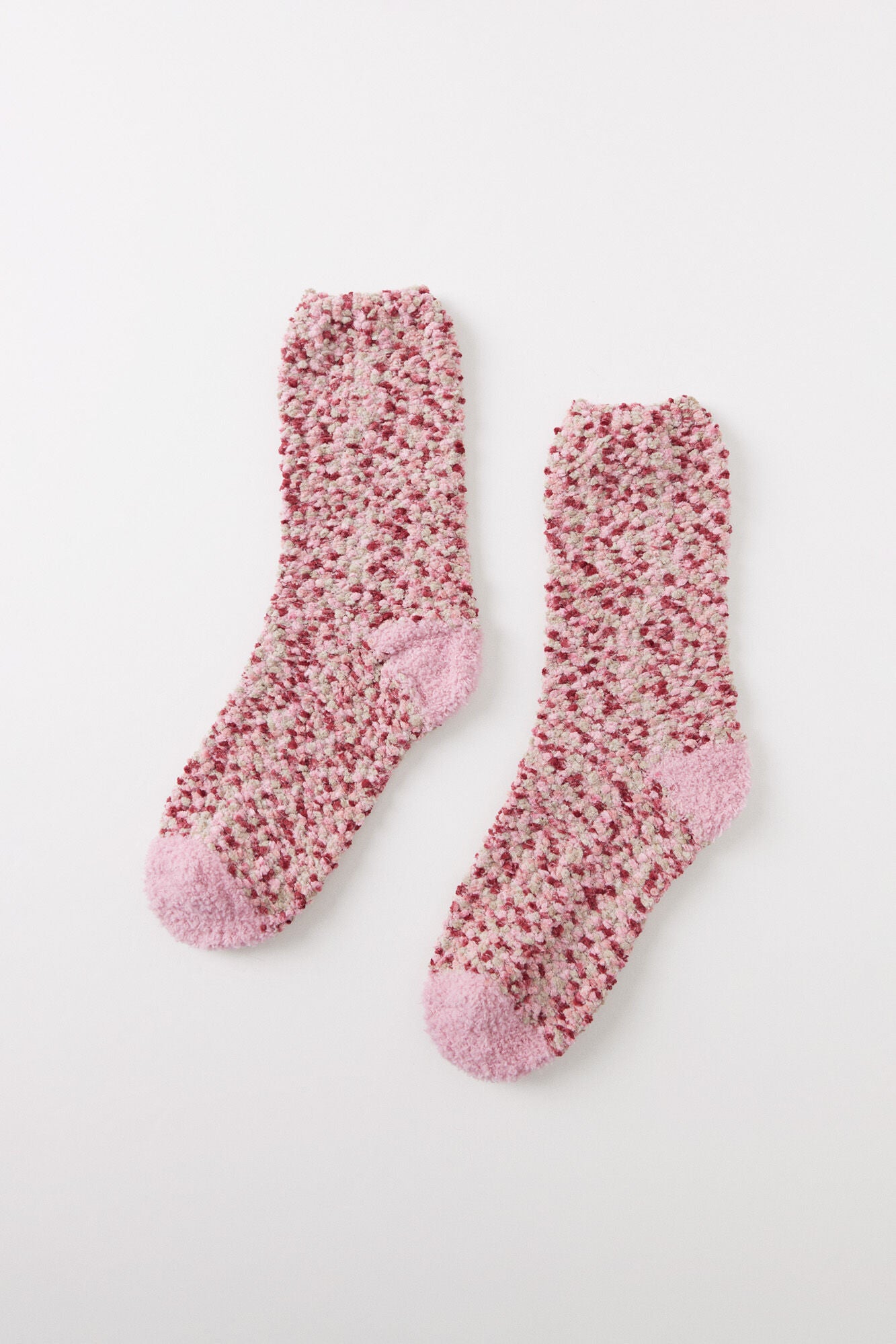 Long pink fluffy socks