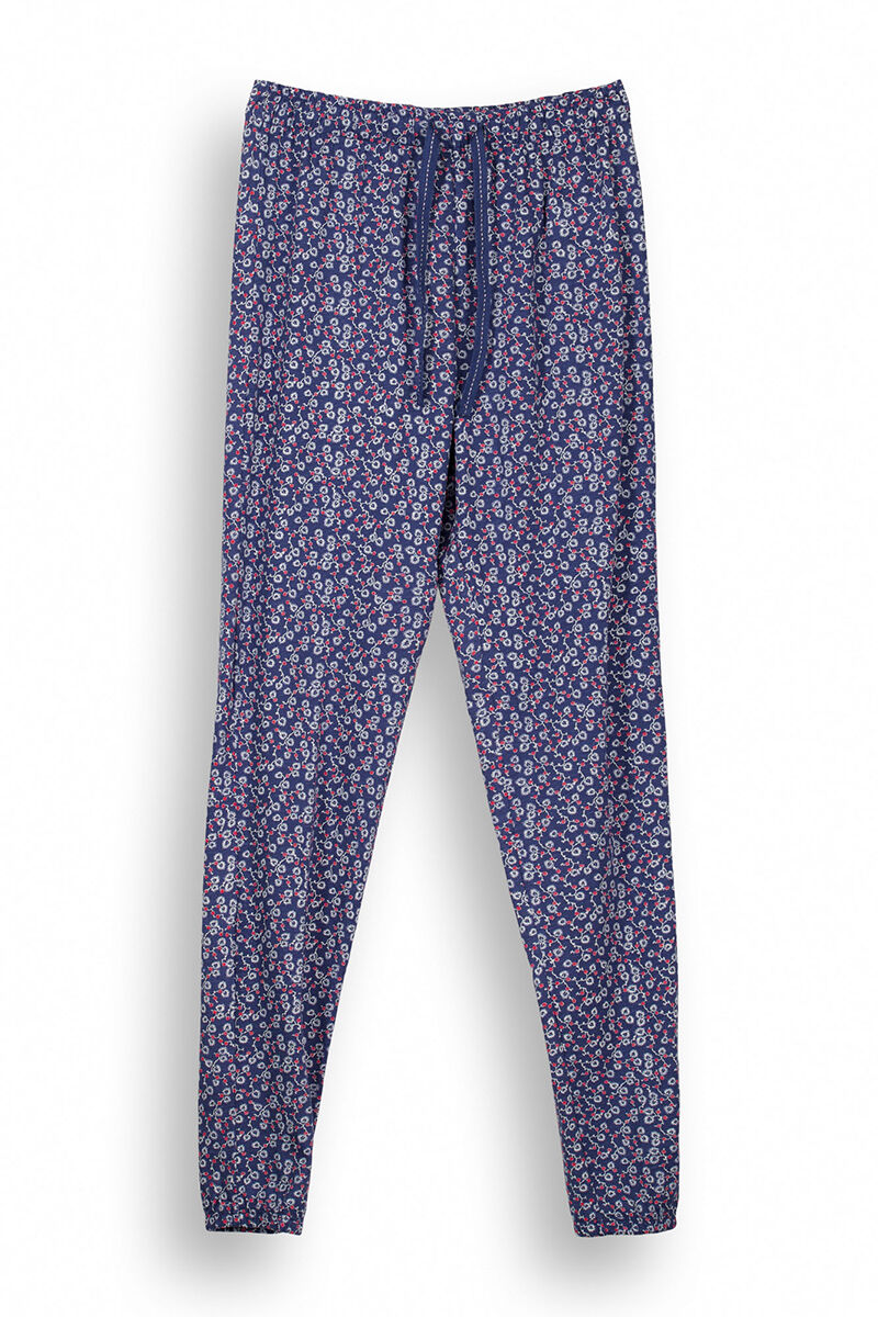 Skinny cotton flower pyjamas pants