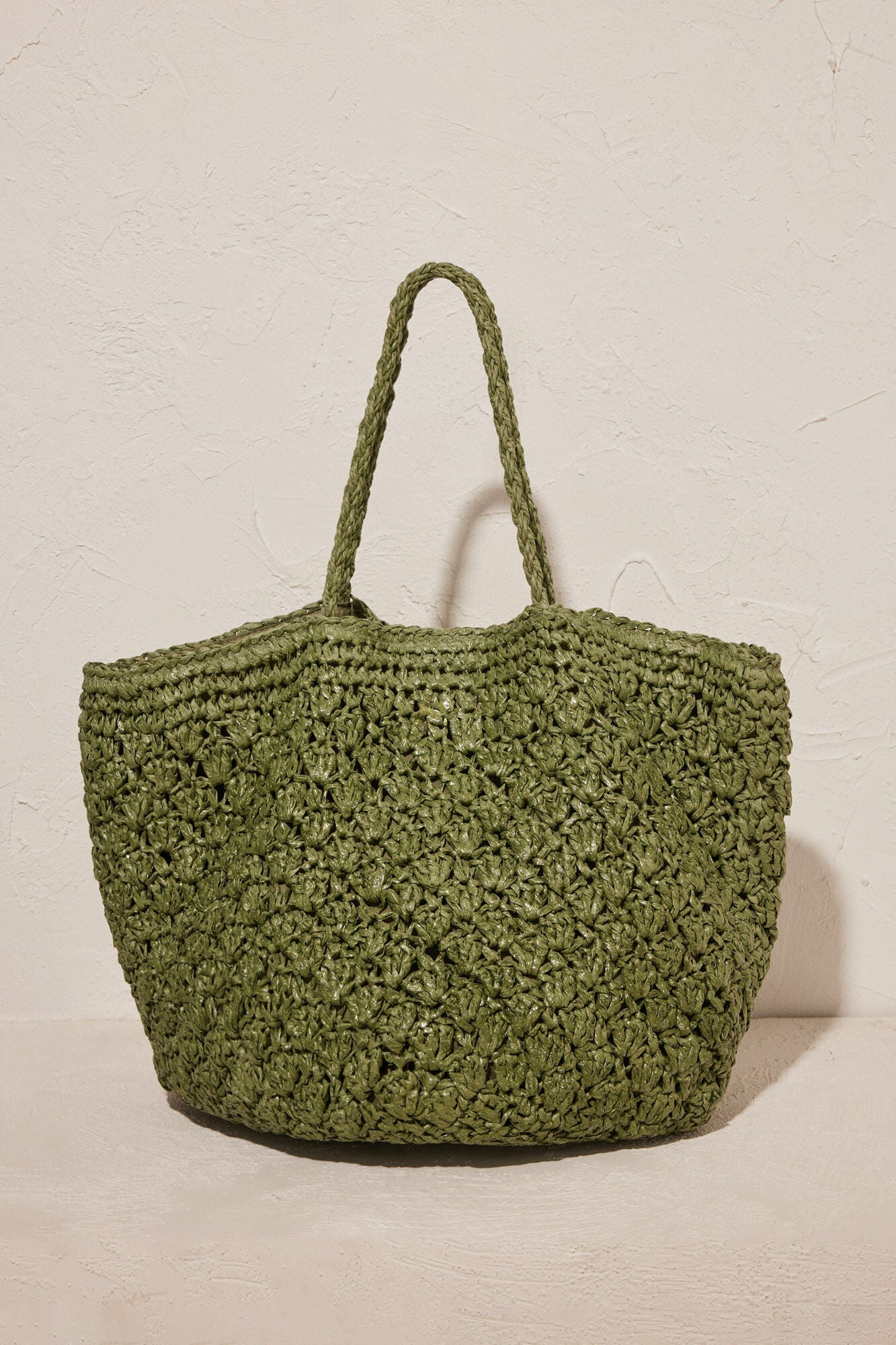 Glitter green mesh bag