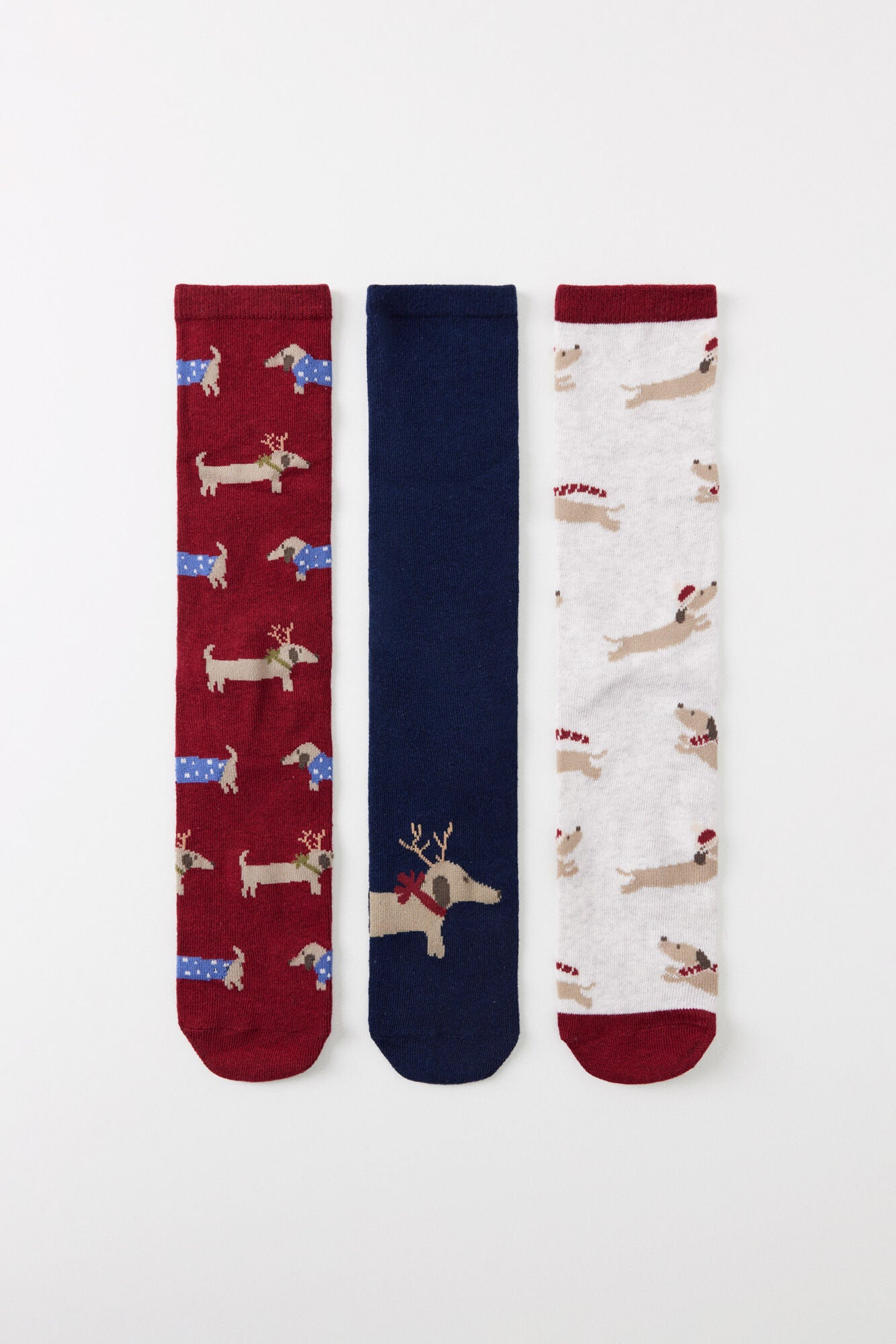 Pack of 6 high sausage socks