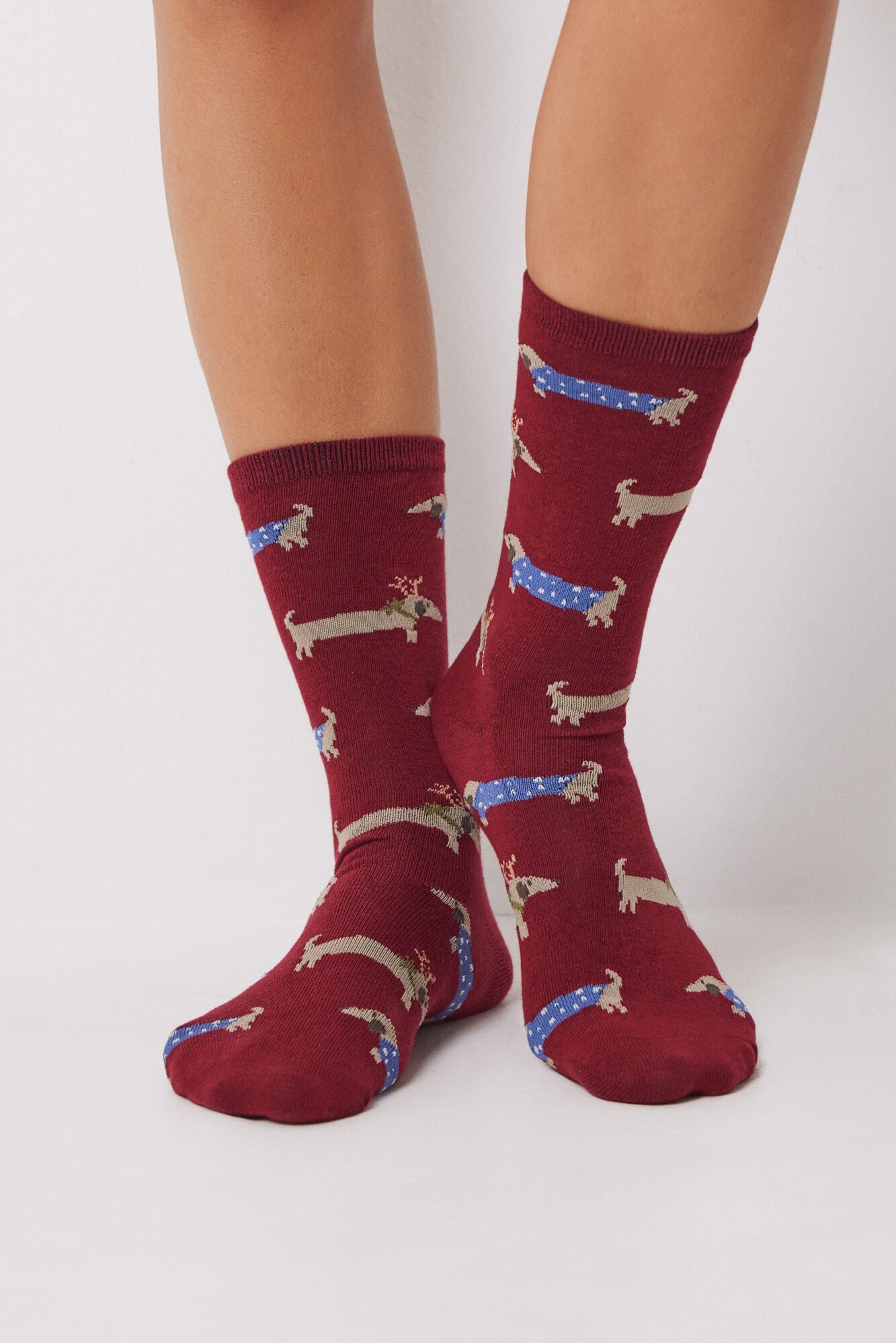 Pack of 6 high sausage socks