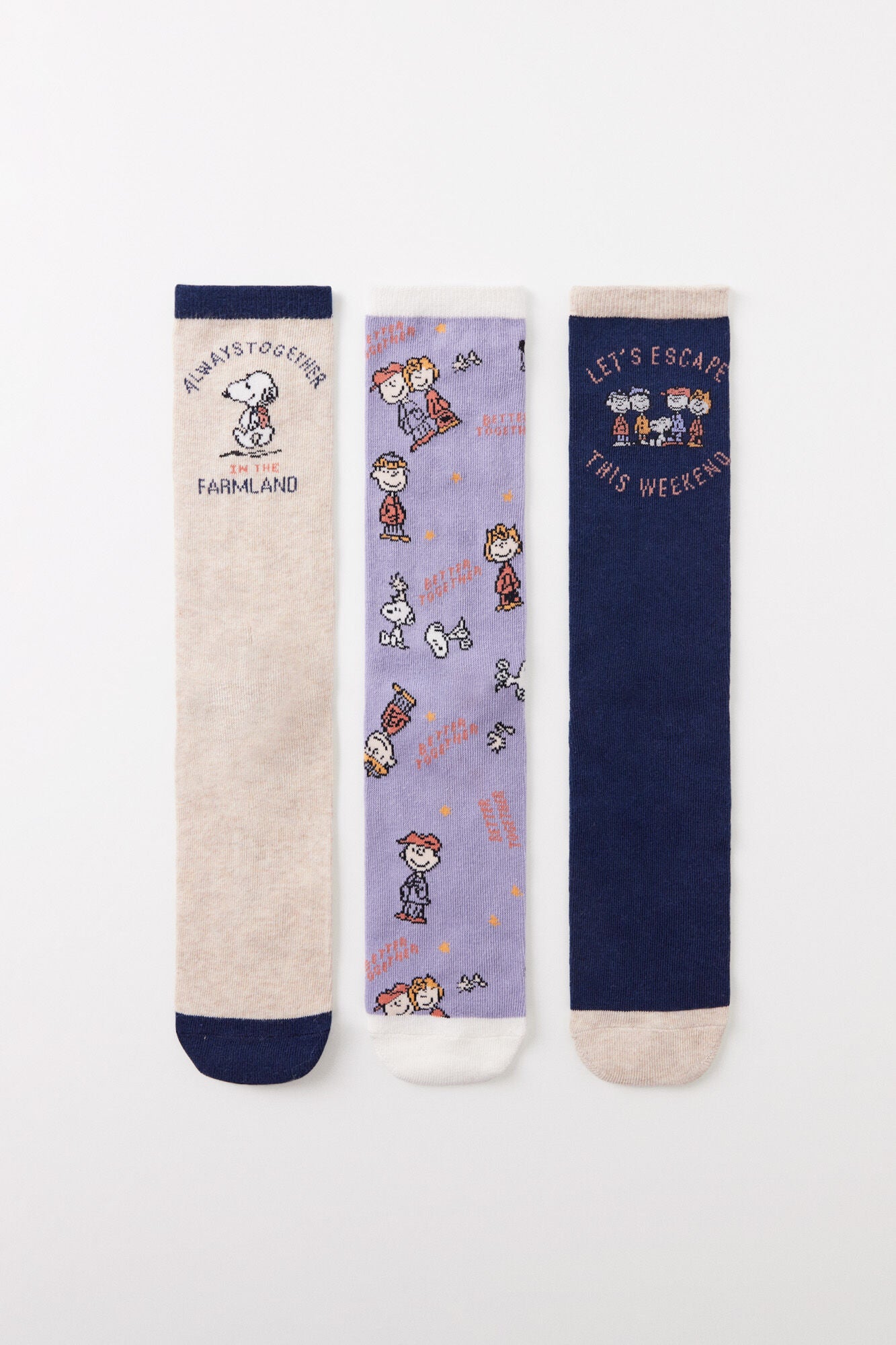 Pack of 3 Peanuts high socks