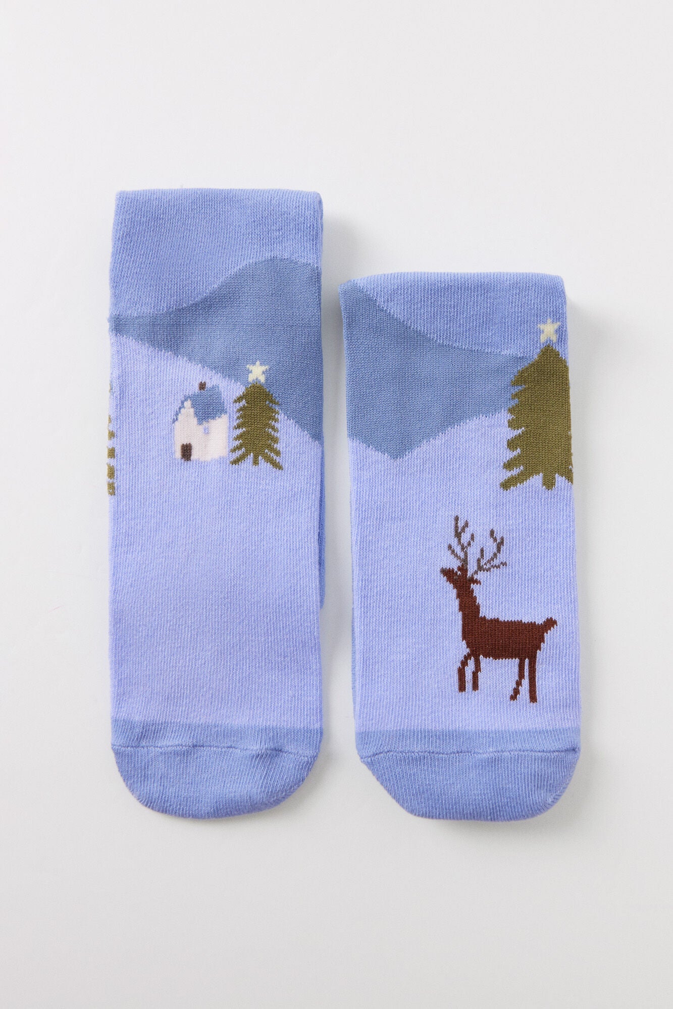 Pack of 3 snowy landscape high socks