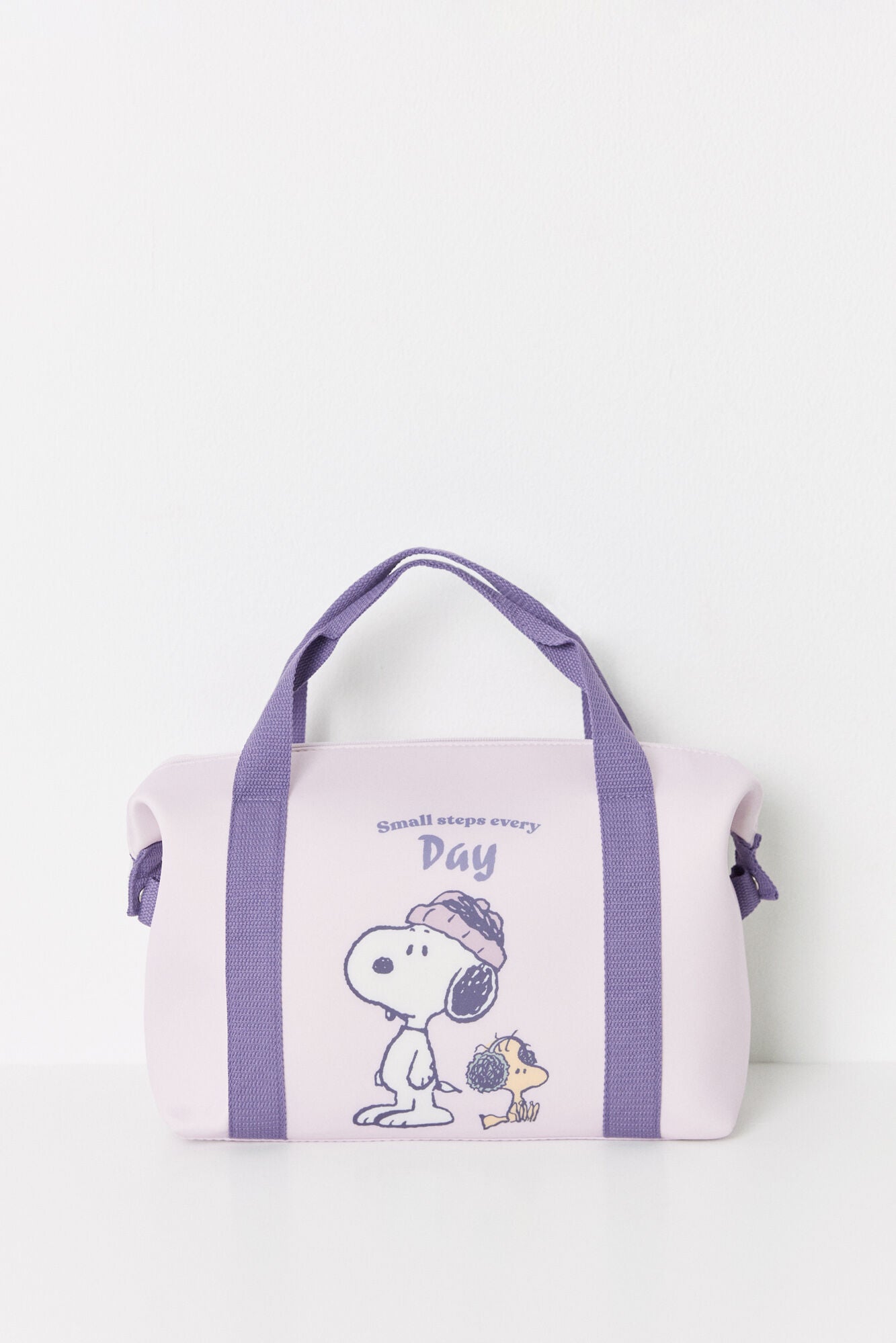 Snoopy lilac neoprene travel bag