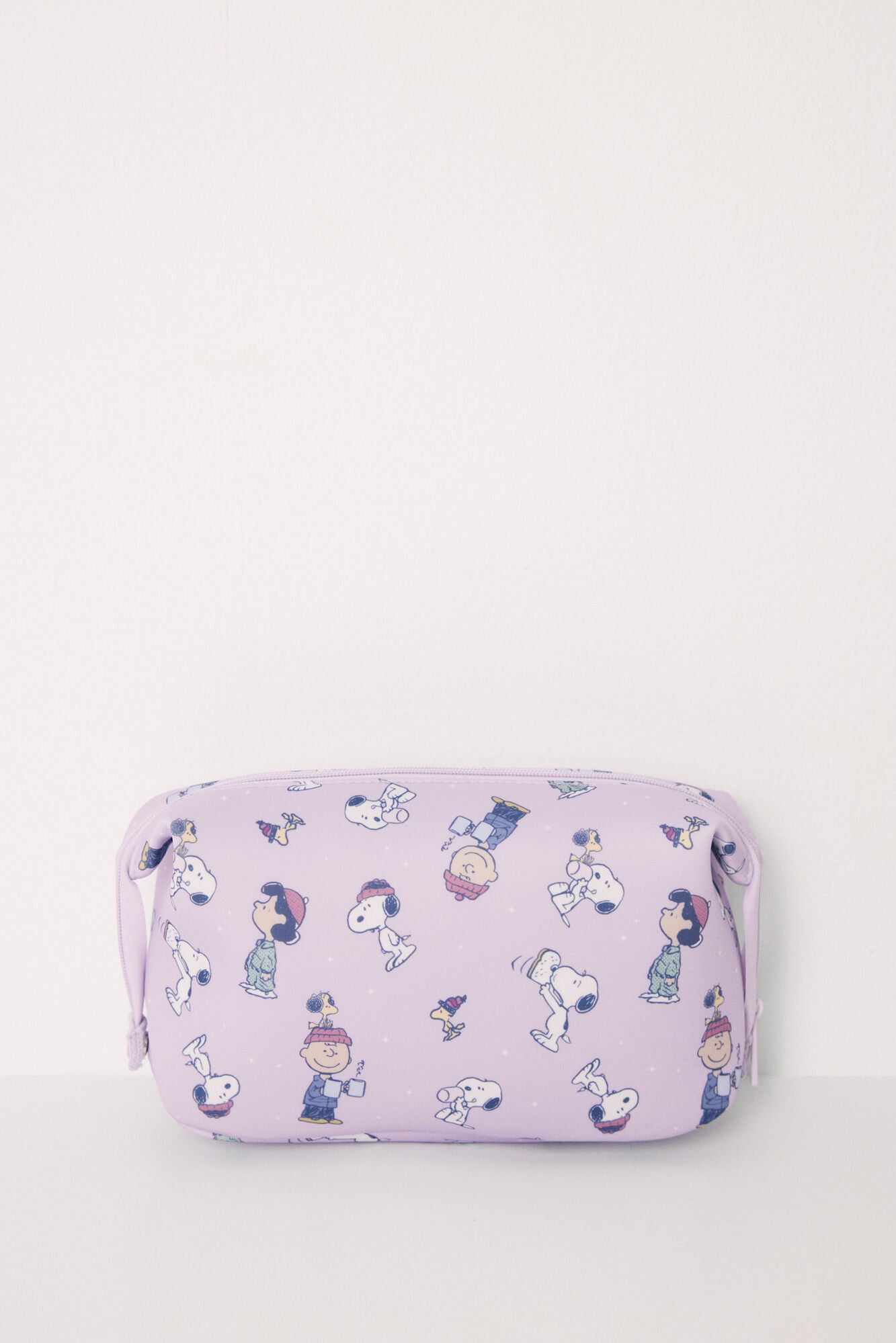 Medium lilac neoprene Snoopy toiletry bag